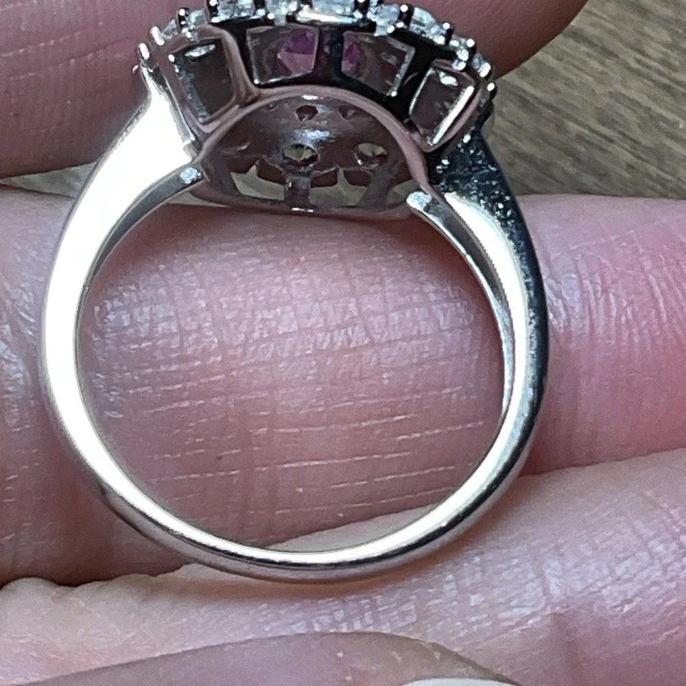 Morganite .925 Silver Ring - Picture 5 of 8
